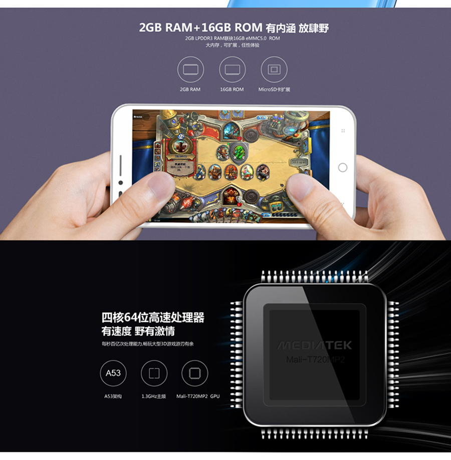 
                                        TCL P620M  移动4G智能手机 双卡双待 天空蓝                