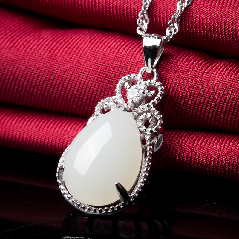 鑫隆盛 韩版925银玉吊坠