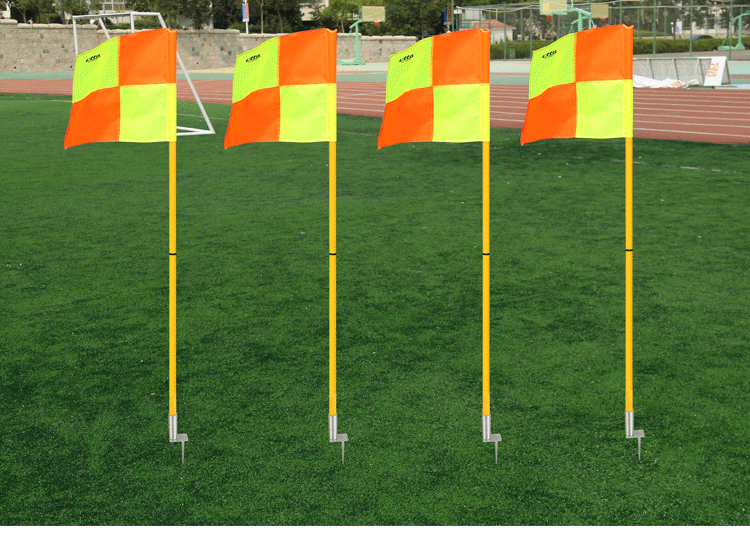 英途etto座式插地式裁判专用足球角旗分离拼接式角旗一套4根足球训练