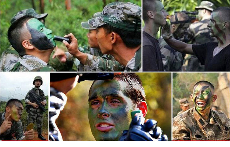 spriggan军迷仿生彩泥3色化妆涂脸迷彩油cs野战训练伪装油舞台化妆