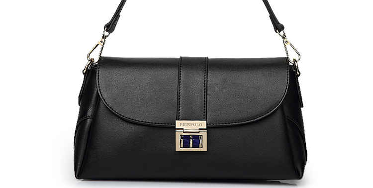 皮尔保罗pierpolo 单肩包女 糖果色手提包女斜挎女包 1135 黑色