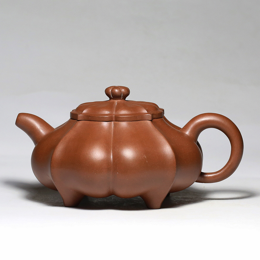 紫砂陶瓷 紫砂 实用精巧筋囊器 实力作者 朱国平 《菱花筋纹》