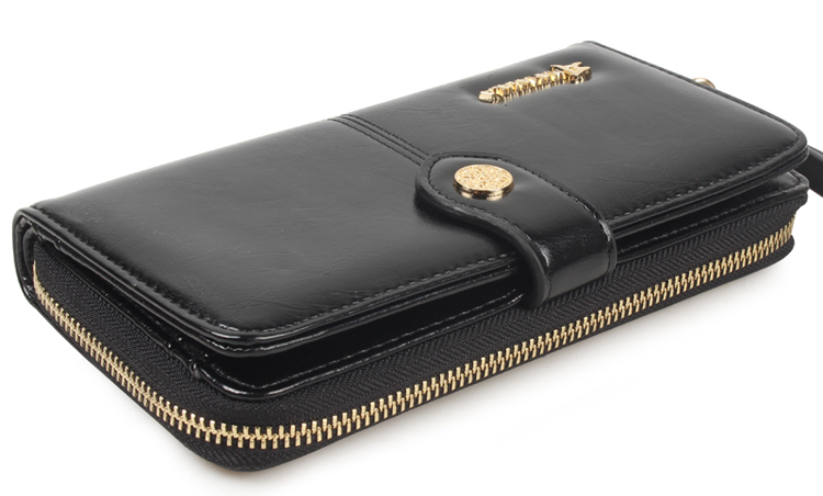 密宗大黑天财神种子字 皮u钱包 长款男女钱包pu 财神种子字旺运势增