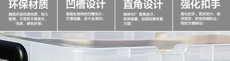 
                                        天马Tenma 透明塑料收纳箱车载储物箱劳克斯整理箱加厚收纳盒两个装 440M(21L两个装) 两个组合装                