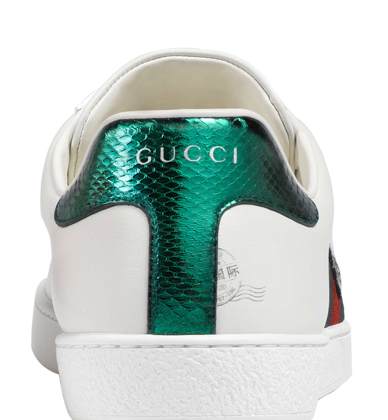 gucci古驰男鞋虎头刺绣鸳鸯尾休闲运动鞋457132 a38g0 9064 白色 39