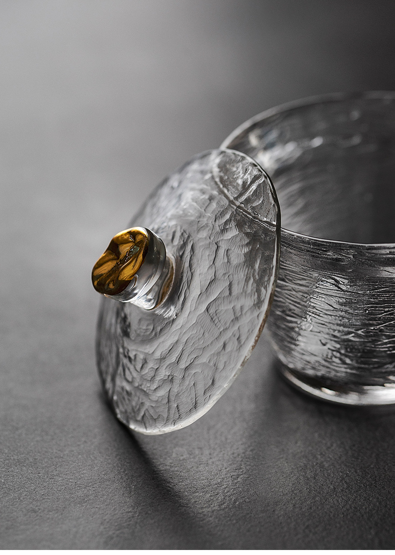 雅集日式耐热功夫茶具套装加厚煮茶壶盖碗泡茶冲茶器锤纹玻璃家用 锤