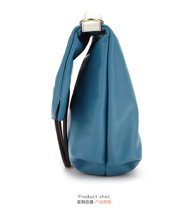 nannini/娜尼尼纯意大利进口 真皮拼色软牛皮手提包 清新海洋系列