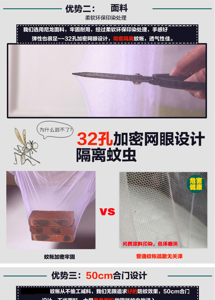 
                                        梦露菲家纺 方顶三开门蚊帐不锈铁支架 宫廷蚊帐床品家纺 978-5款-紫色-不锈铁支架16mm 120*200*205cm                