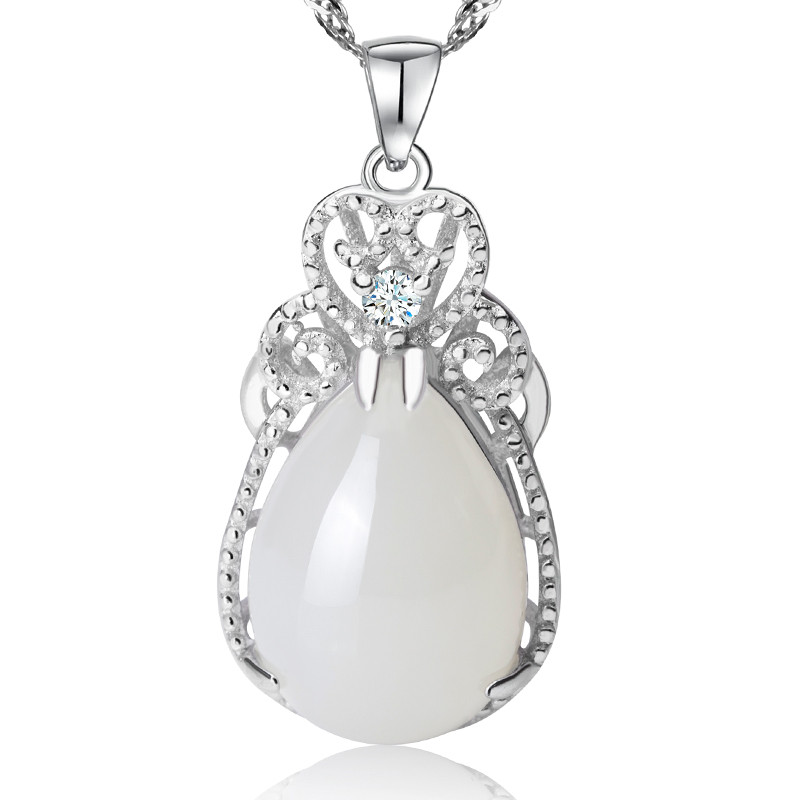 鑫隆盛 韩版925银玉吊坠