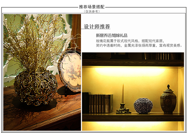 
                                                            正想 玫瑰 陶瓷花瓶家居创意装饰品摆件工艺品仿真花艺套装欧式现代客厅玄关摆设酒柜结婚庆礼品 浑圆玫瑰花瓶-银色款（含3支龙须草）                