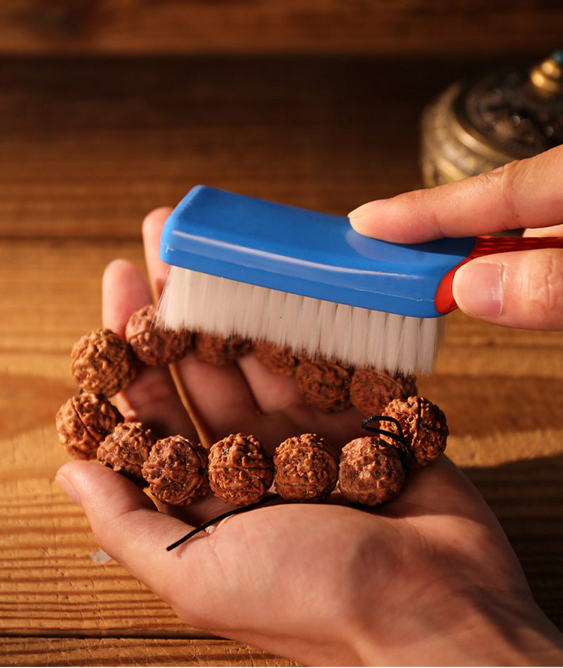 君恩文玩纳米丝刷子猪鬃毛刷金刚菩提核桃橄榄清理包浆工具配件 纳米