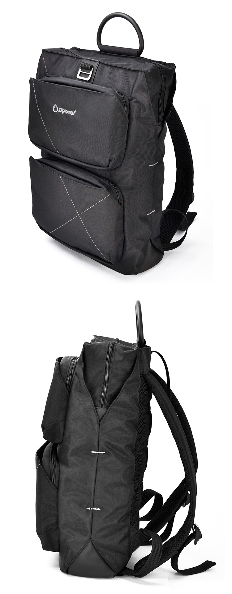 外交官diplomat时尚休闲双肩包ds1266黑色