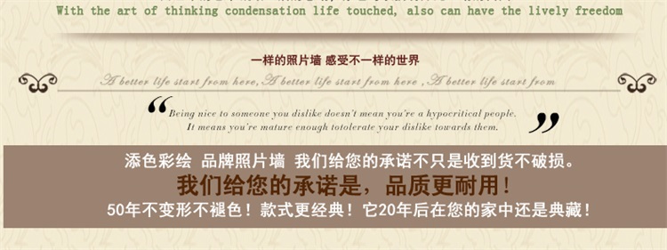 实木照片墙 欧式客厅相片墙现代简约餐厅相框墙欧式卧室创意相框组合TS14C 钟表+2个置物架+黑白框组合