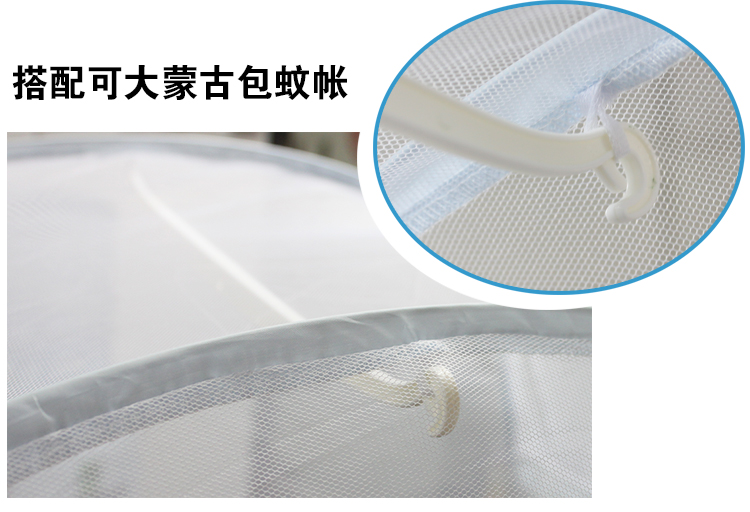 可大家纺 蚊帐扇小吊扇静音加长电线风扇床上小风扇 通用尺寸