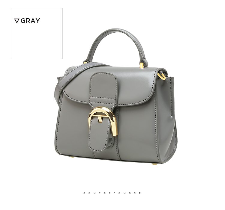 coupdefoudre轻奢cdf名品专柜款2018春夏新款真皮头层牛皮单肩手提包