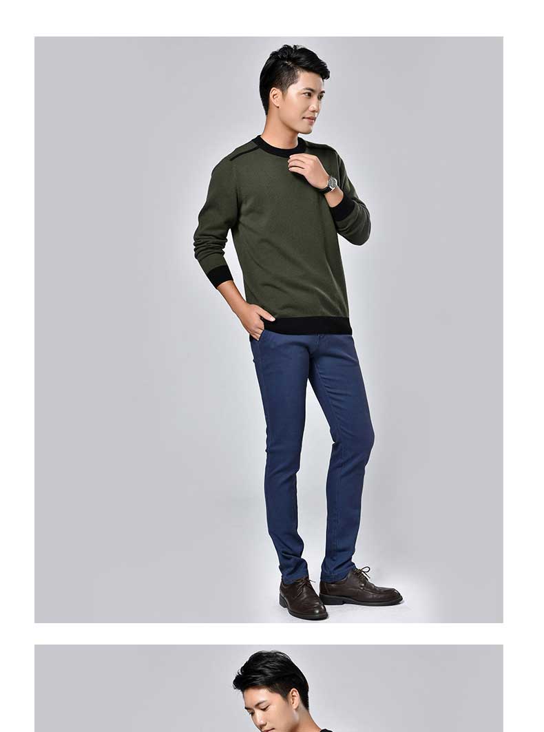 男装 羊毛衫 牧野旷歌 牧野旷歌 2015秋冬新款圆领羊毛衫加厚山羊绒