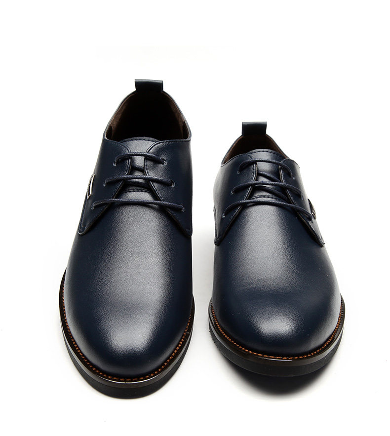 蒂雅堡尼商务休闲鞋 新款时尚舒适潮鞋系带英伦皮鞋男fxg35361 黑色