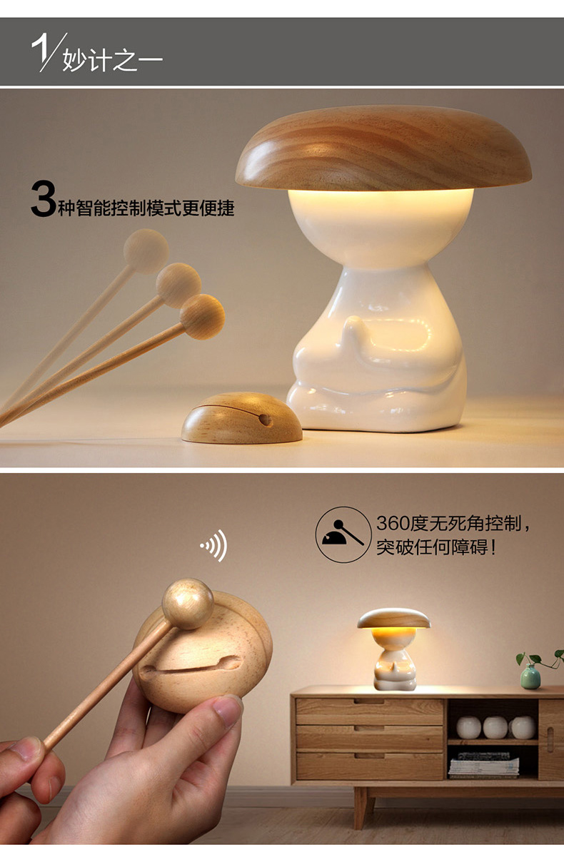 
                                        琪特 创意台灯 聪明一休空气净化器负离子除尘净化夜灯 送女友送老婆生日礼物实用创意礼品 一休智能空气净化灯                