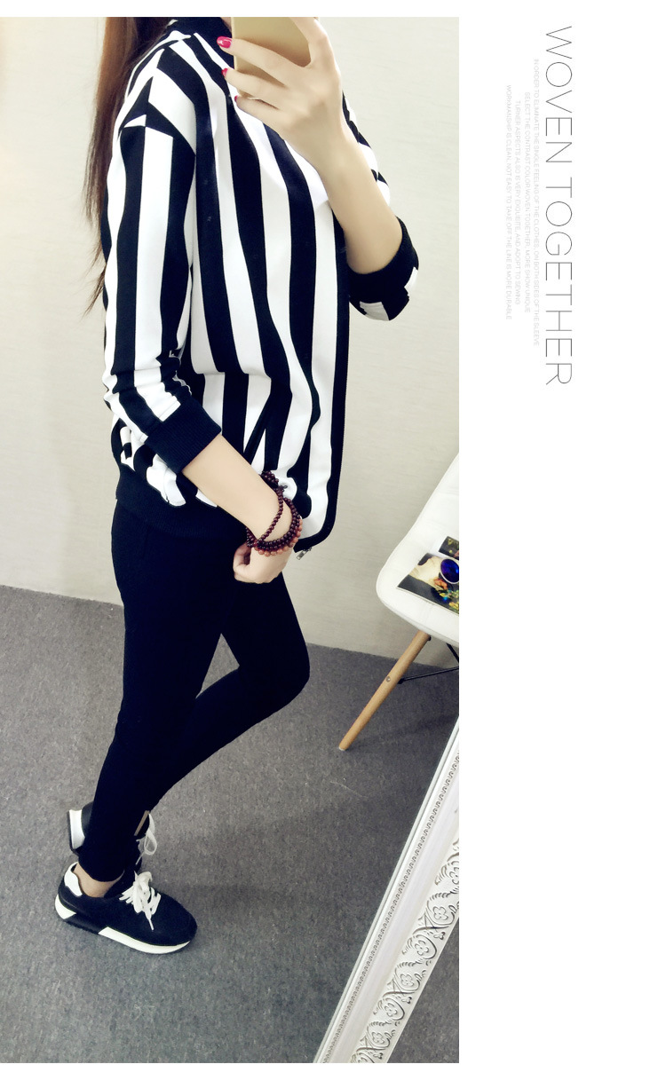 MRSOS 2015秋季新款韩版亲子装母女款薇之衣品牌女装棒球服短外套 黑色 S