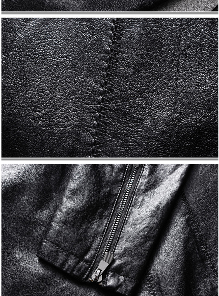 很仙2016春款男式皮衣 短款修身外套 男装pu韩版仿真皮潮男 黑色 xl