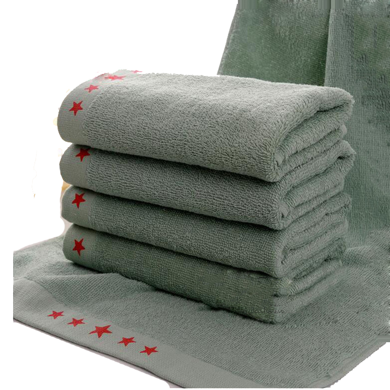 毛巾白毛巾新式内务毛巾灰绿色毛巾军绿色毛巾蓝毛巾 灰绿 1条装