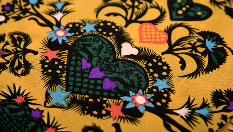 两三事 花一样的灵魂 2016春季欧美浪漫印花立领荷叶边装饰衬衫 女