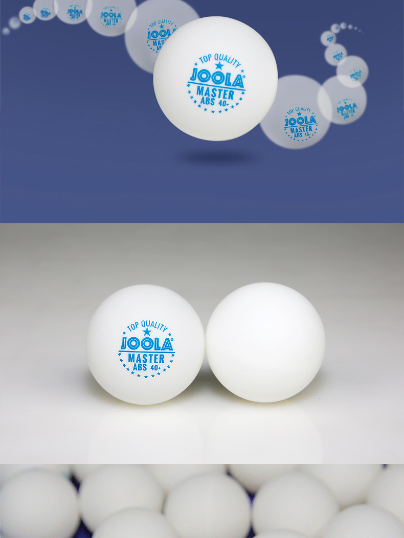 joola尤拉乒乓球1星一星训练球40 abs有缝新材料球优拉发球机用球50颗