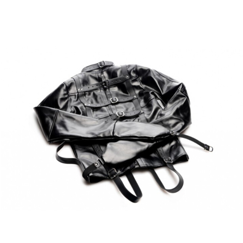 重度捆绑自缚皮革衣上体限制紧缚衣束缚绳皮衣sm道具另类调教玩具情趣