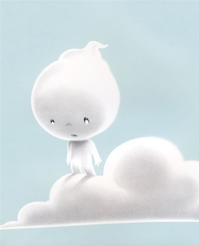 天上住着一个寂寞的云娃娃,没人和他玩耍,没人和他说话,他看见了一只