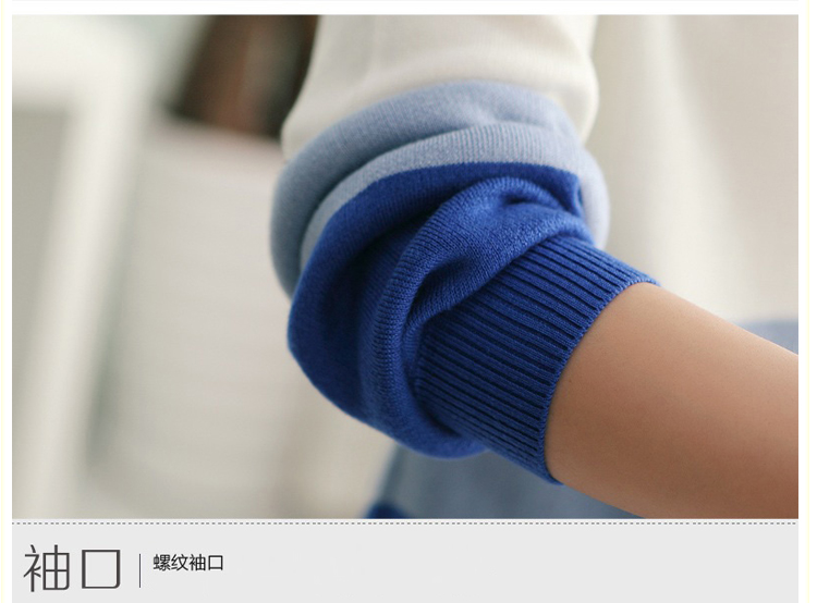 7紫衣都2016春季新款高领套头薄毛衣针织女y6078 蓝色 均码