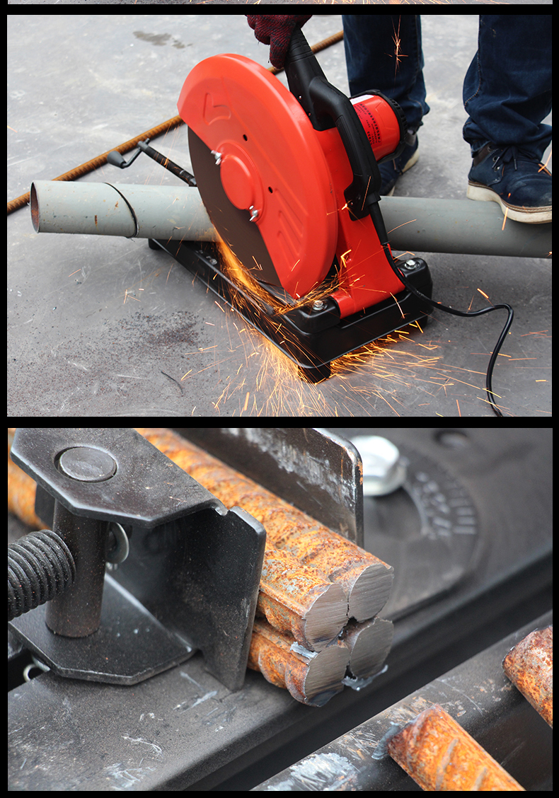 利祥355齿轮式型材切割机钢材木材铝材切割加强款型材切割机砂轮片