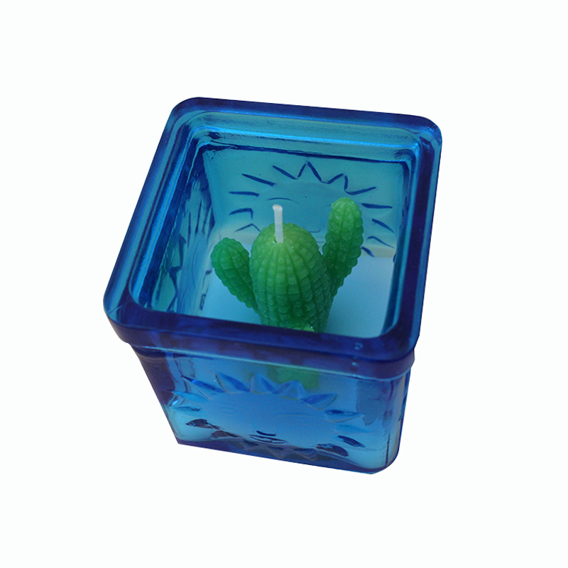 
                                        AI-Gift 蜡烛方形玻璃杯 无烟香薰蜡烛 绿茶味                