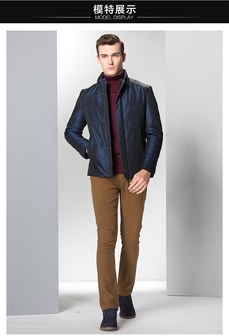 法派蓝色棉服 蓝色j3b2254t 50