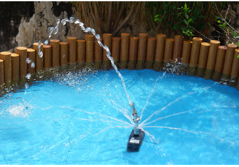 水池景观喷泉泵带led灯小型不锈钢喷泉潜水泵鱼池循环鱼缸抽水 不锈钢