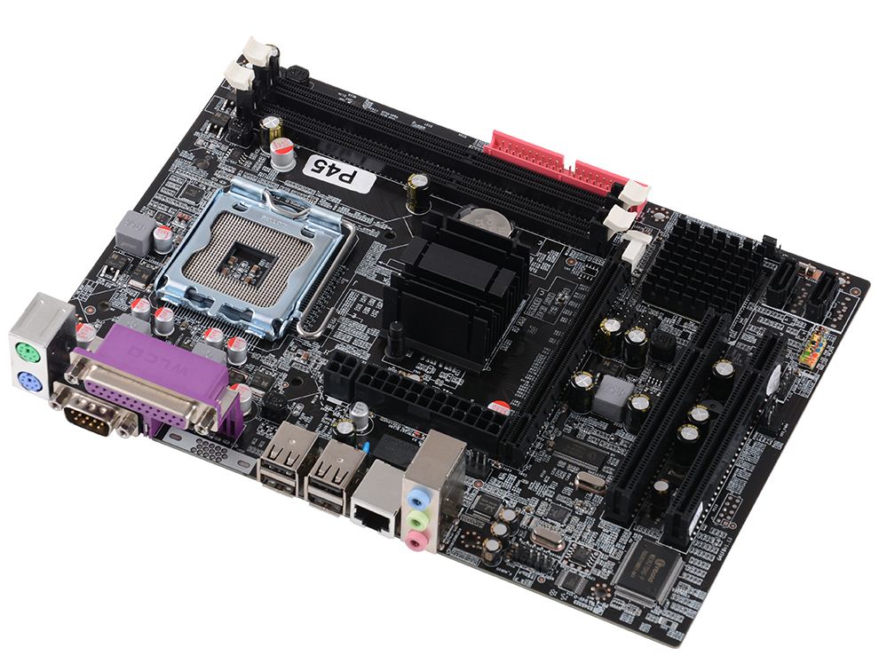 铭速p45至强版intel 771针 百兆 ddr3双面 p45主板电脑台式机主板