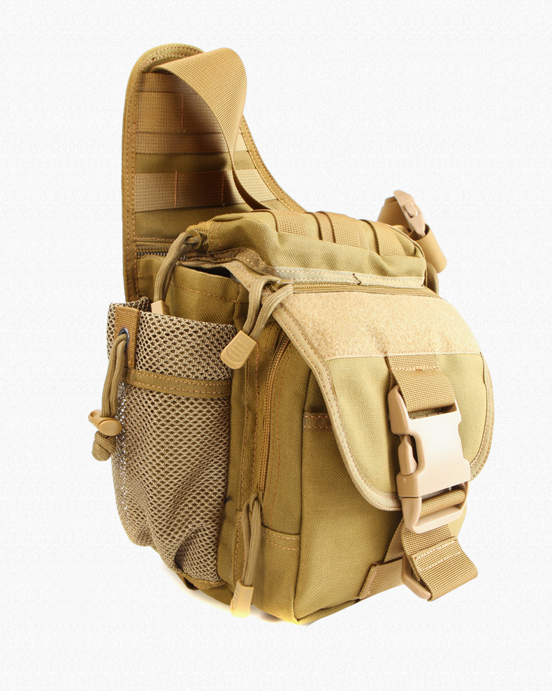 阿拉曼超级鞍包袋男女战术单肩斜挎包军迷出游户外运动尼龙鞍包 cp色