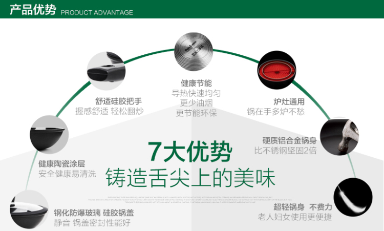 荷家臻品 PETE健康不粘炒锅 GEGG-28