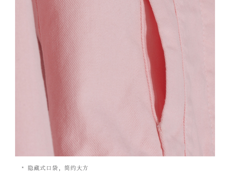 Mordorf2015秋季新款牛仔外套 欧美街头荷叶边短款女 粉红色 XL