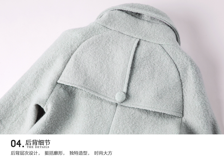 AINUOER.MY2016秋冬新款气质通勤显瘦翻领纯色短款羊毛毛呢外套女 驼色 M