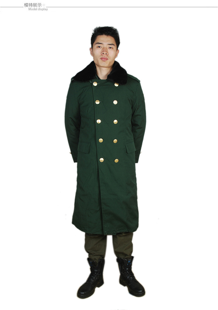 海陆空常服毛领舒适防寒大衣棉衣防寒保暖军大衣 空-天蓝色 165