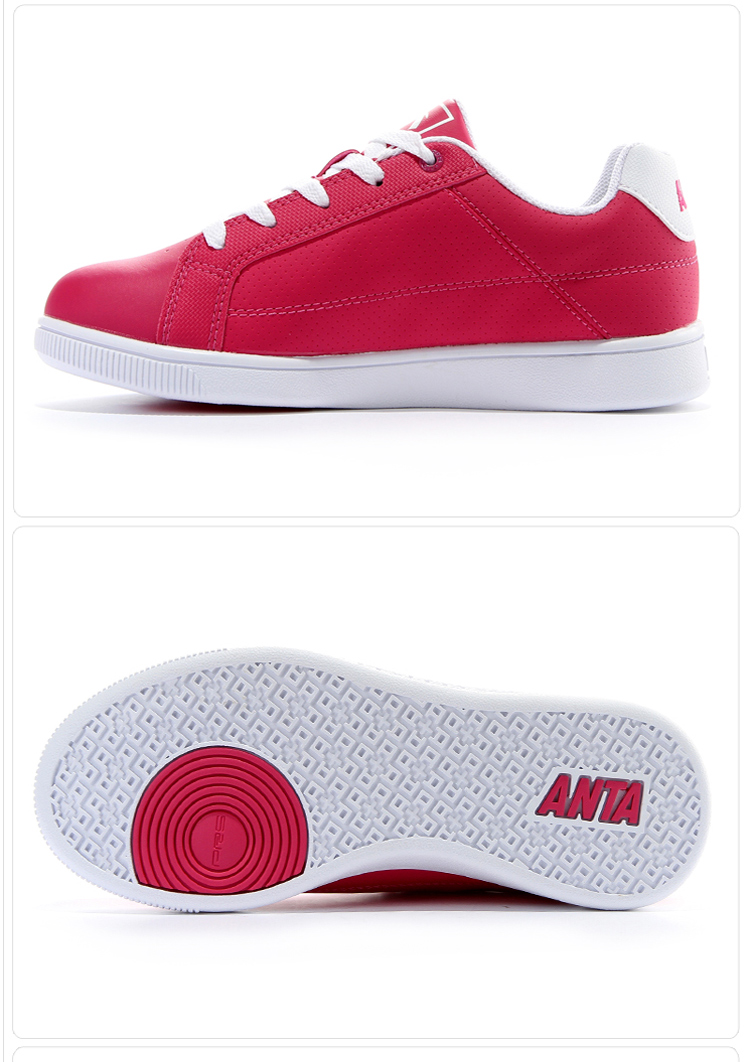 安踏(anta)女板鞋 2015夏季 女款时尚透气 运动鞋 92438057 安踏白