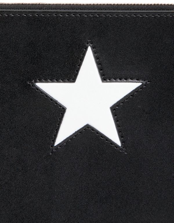 纪梵希/givenchy 中号星星装饰光滑皮革手拿包 黑色/白色 均码