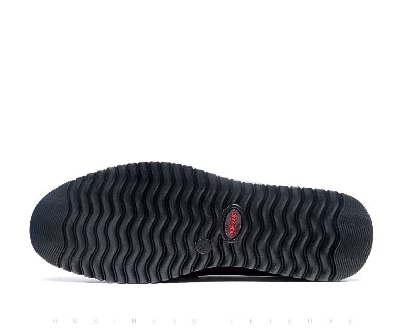 Aokang Business Formal Shoes Slip-On Simple Leather Shoes Comfortable Low-Top Shoes Black Size 38 10