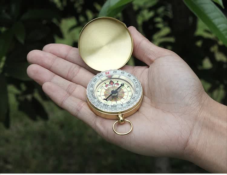 Paulone 77mm Outdoor Multifunctional Metal Compass, Stainless Steel, Chinese And English, for Car And Ship Use, ZNZ77 3
