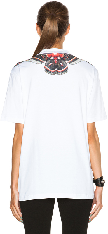 纪梵希/givenchy 蝴蝶斑纹领t恤 white 小码(s)