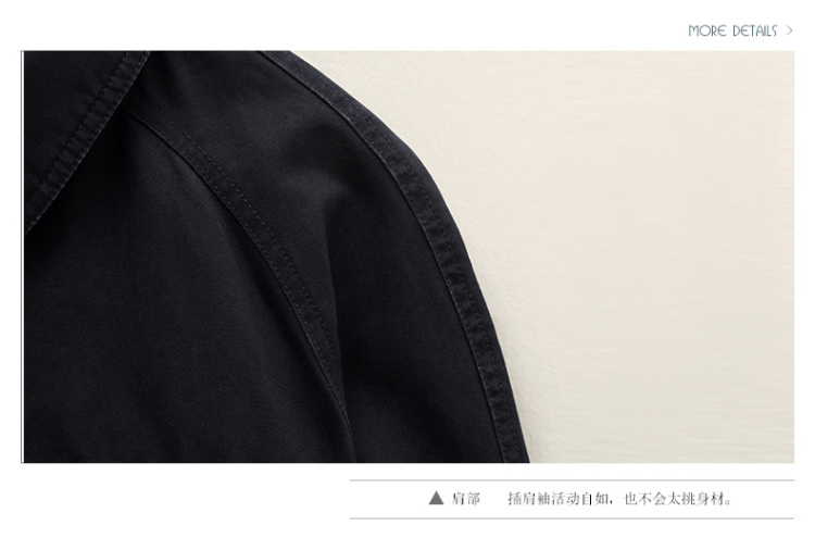 
                                        秋壳秋装新款翻领BF风喷漆外套5530420112 深蓝色 M                