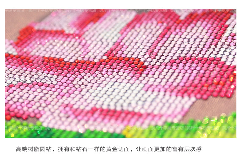 美岸十字绣客厅新款家和万事兴5D钻石画大幅钻石绣贴钻画孔雀砖石绣 吉祥孔雀高端圆钻 127*51CM美不胜收