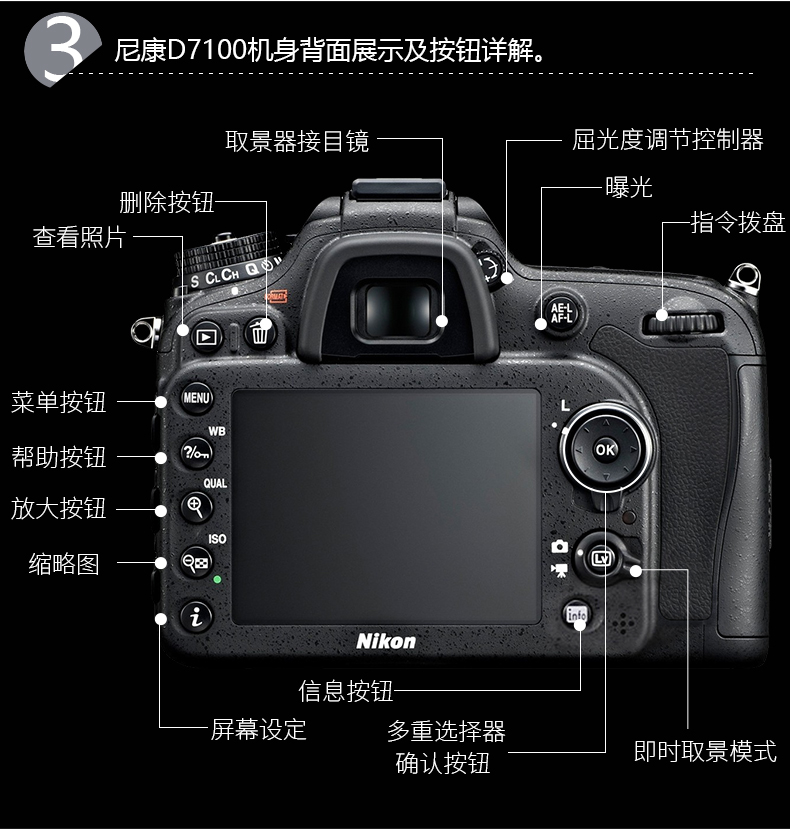 二手95新尼康nikond7000单反相机d5200d5300d7100单反机身套机尼康d