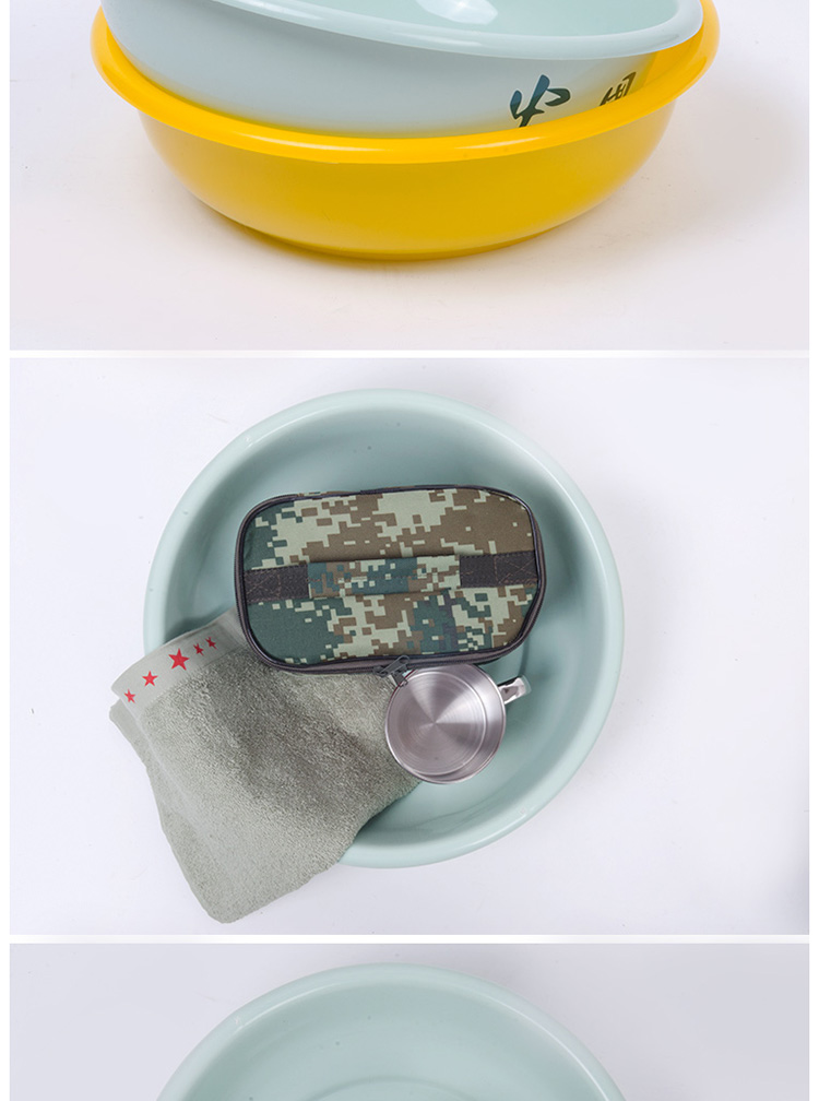 正品07脸盆07洗漱包07水杯茶缸07黄脸盆学生军训洗漱套装标兵内务洗漱