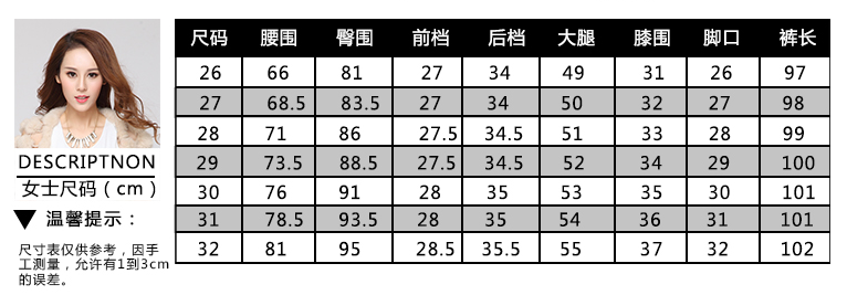 歌希瑶 2015年秋冬新款加绒加厚修身高腰大码深色弹力牛仔小脚牛仔裤女 NZK919 蓝 色 29码